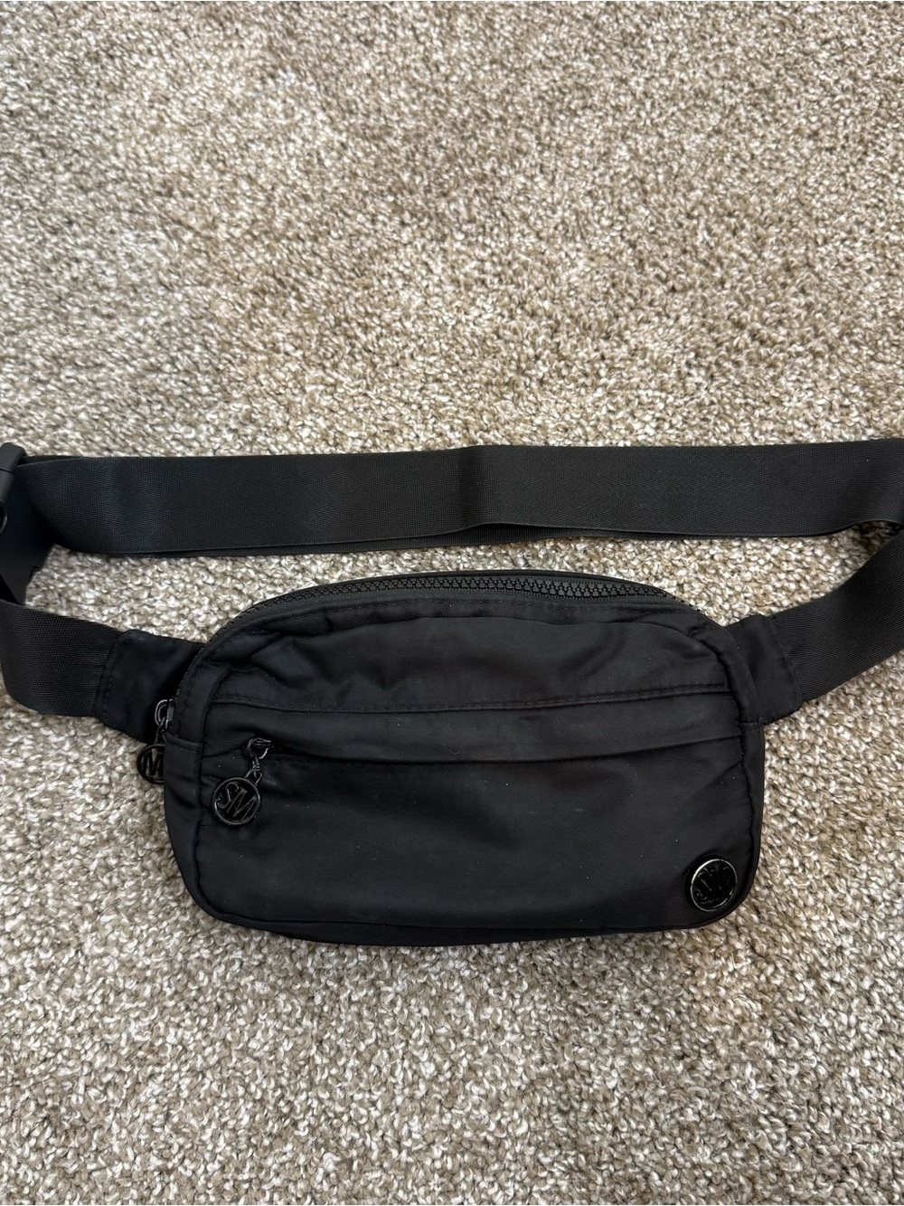 Steve Madden Black Crossbody Waist Bag